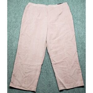 Alfred Dunner Dress Pants Womens 22W Plus Pink Corduroy Classic Fit Pockets New